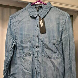 NWT The Limited Eva Longoria Lyocell Denim Shirt S